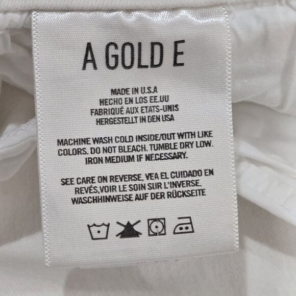 Agolde Womens Jeans Sz 29 White Distressed Sophie Crop - Picture 9 of 14